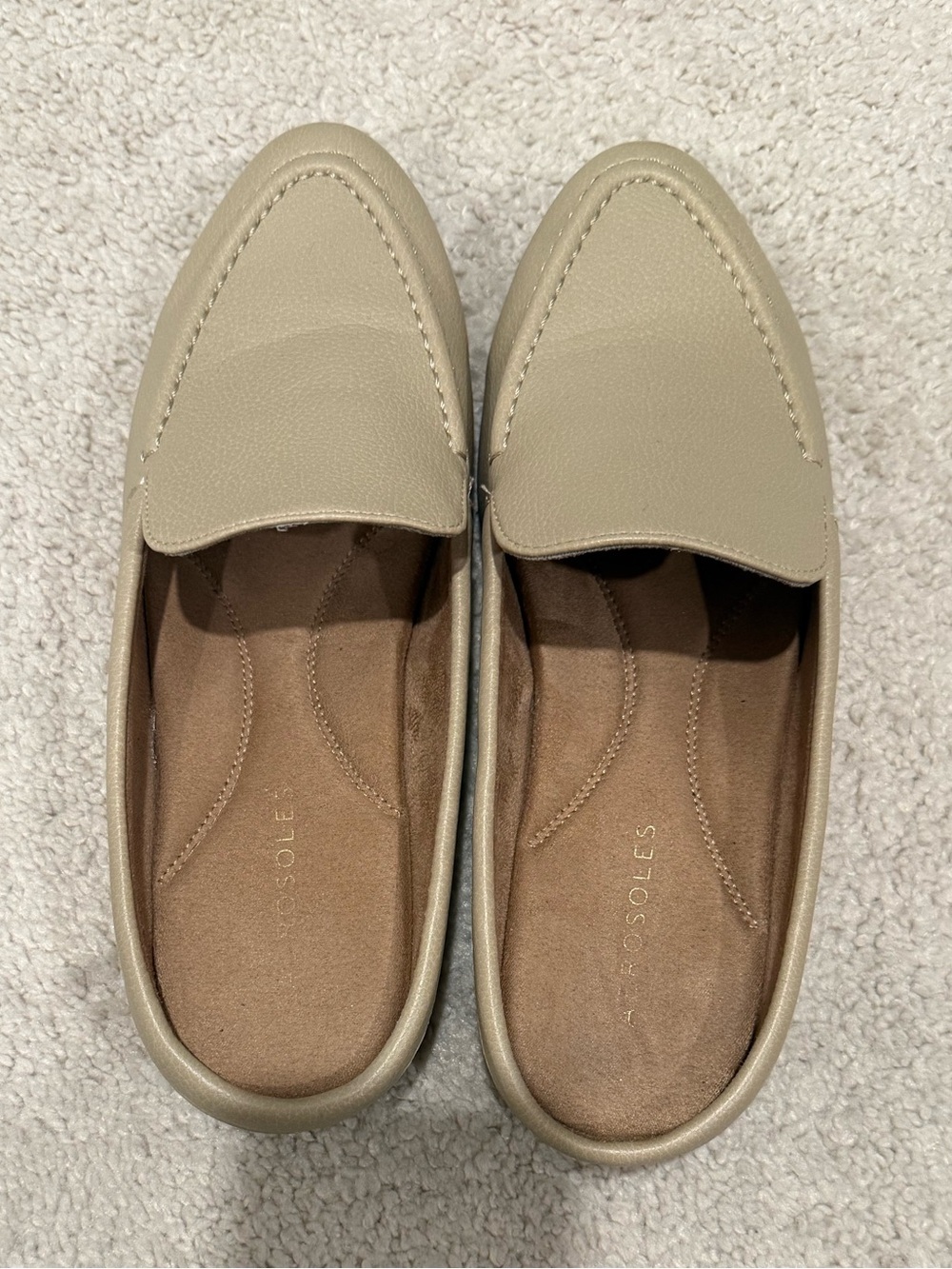 AEROSOLES Taupe Slip-On Loafers